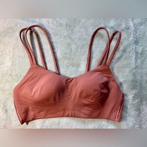 Lululemon Double Strap Sports Bra Size 6 Copper Brown Medium Support Yoga